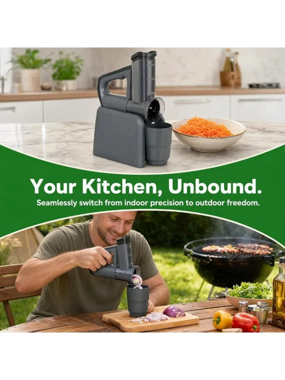 5-in-1 Electric Vegetable Spiralizer & Grater - One-Touch Slicer for Easy Salads